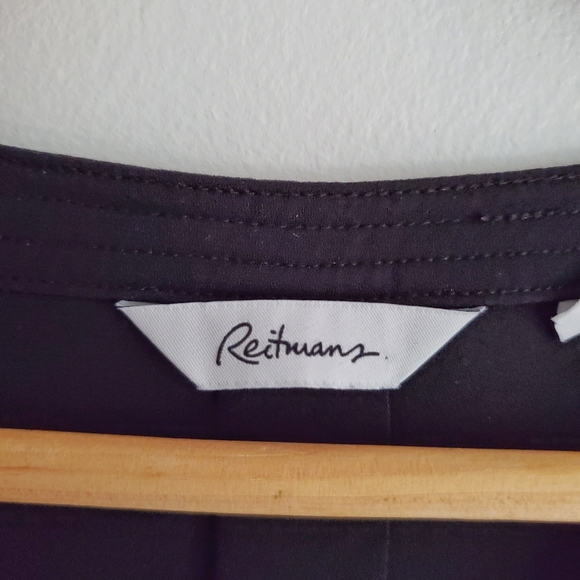 REITMANS Roll Up Blouse Black Size S - Picture 3 of 9